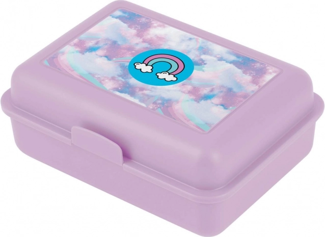 Cutie de plastic mov pentru gustare cu motiv Cer