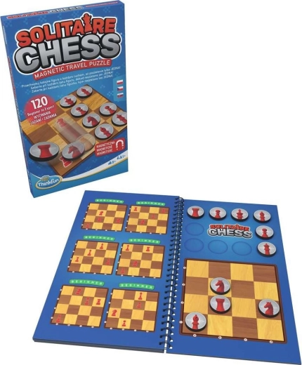 thinkfun șah solitar – joc magnetic de călătorie