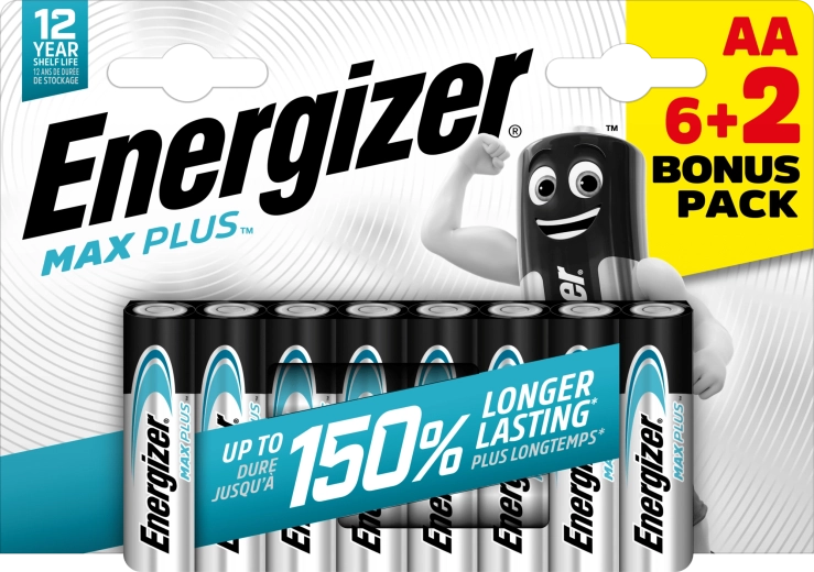 Energizer Max Plus AA baterii alcaline 6+2 buc