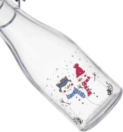 Decor de iarnă cu om de zăpadă pentru servire festivă