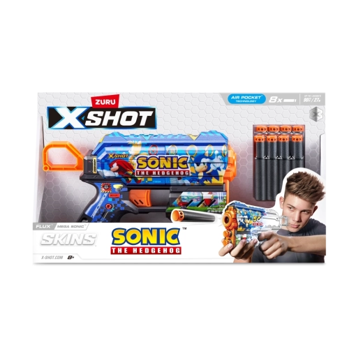 Blaster X-Shot Skins Flux Sonic the Hedgehog, mai multe modele