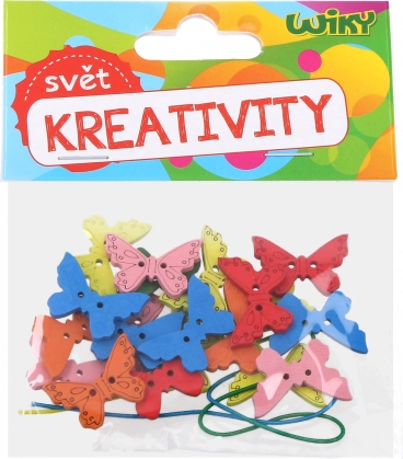 Set creativ Fluturi din Lemn cu Sfoară