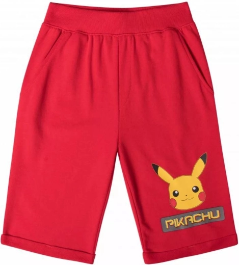 Bermude roșii din bumbac Pokémon