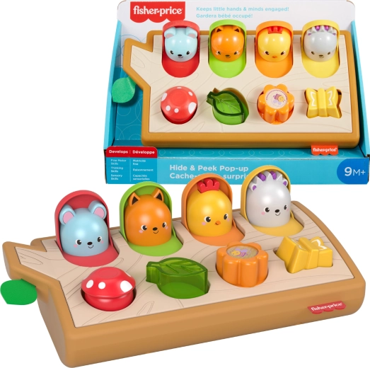 Fisher-Price Animăluțe săltărețe, jucărie pentru dezvoltarea motricității, pentru bebeluși