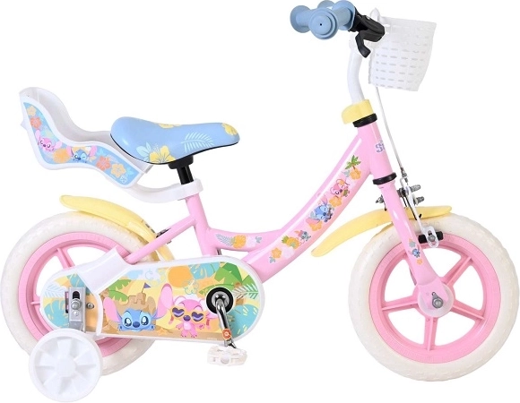 Bicicletă pentru copii Disney Stitch 12” roz