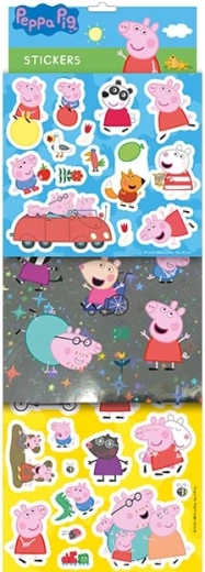Autocolante Peppa Pig – set cu efect de folie și sclipici