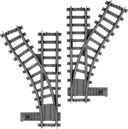 set de construcție BLOXO macazuri pentru trenuri și tramvaie RAPPA – set 2 buc