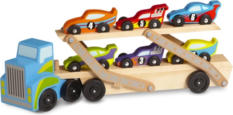 Vagon de lemn pentru transportul mașinilor