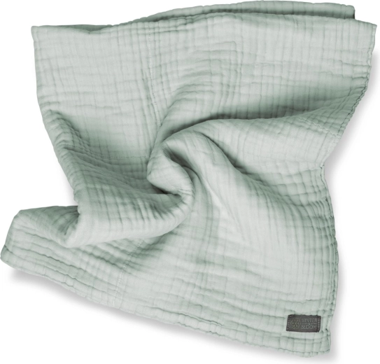 Vinter & Bloom pătură din muselină layered organic sage green