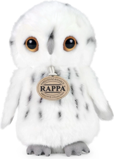 Bufniță albă de pluș Rappa, 18 cm, eco-friendly