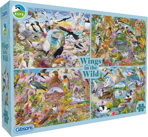 Puzzle Gibsons RSPB Aripi în sălbăticie 4×500 piese
