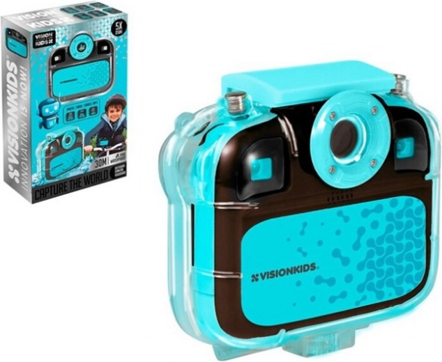 Cameră sport pentru copii Vision Kids rezistentă la apă cu încărcare USB