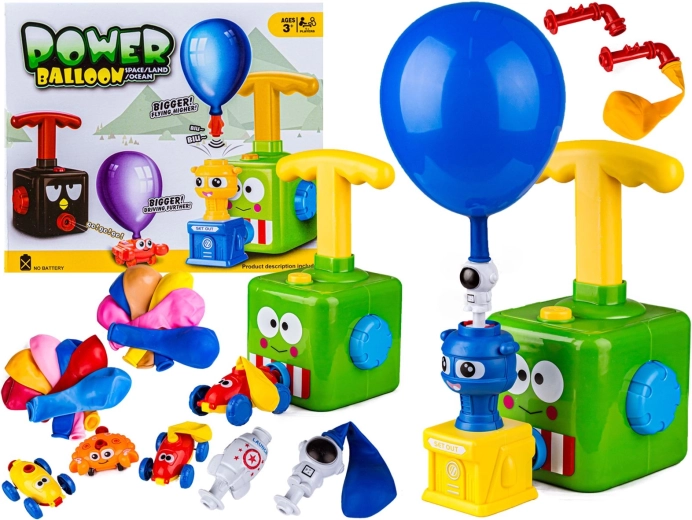Jucărie cu lansare pe balon, broască – set educativ