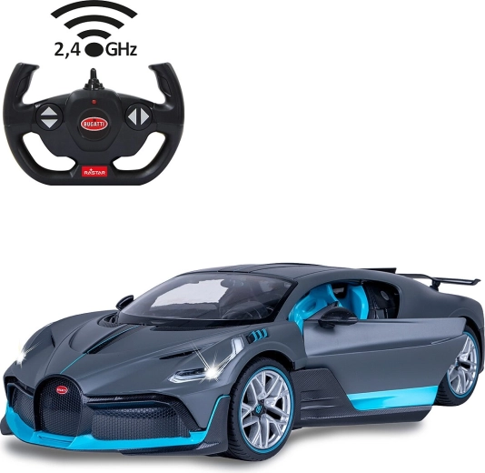 Mașină RC Jamara Bugatti Divo 1:14, gri, 2,4 GHz, cu uși care se deschid manual