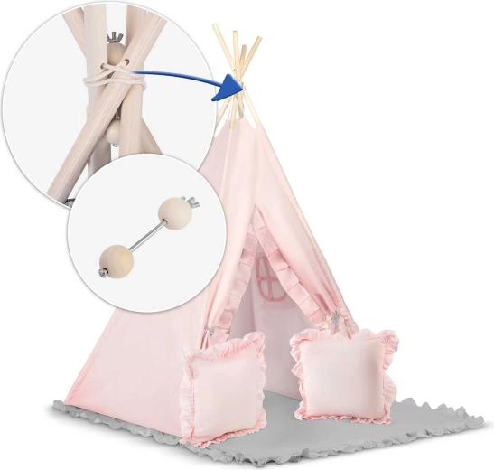 Construcție din lemn stabilă cu stabilizator