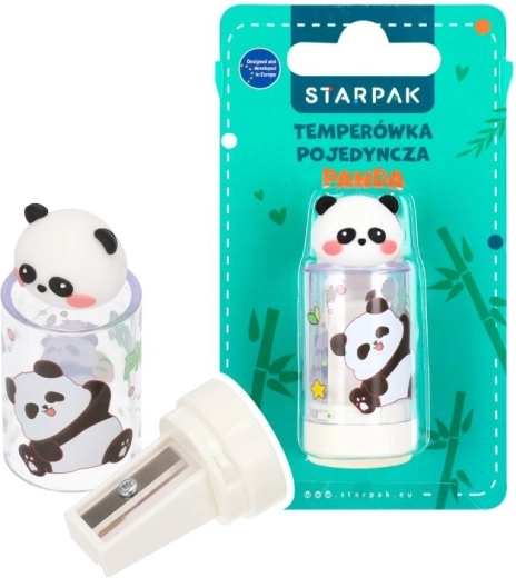 Ascuțitoare Panda cu gumă - 1 bucată