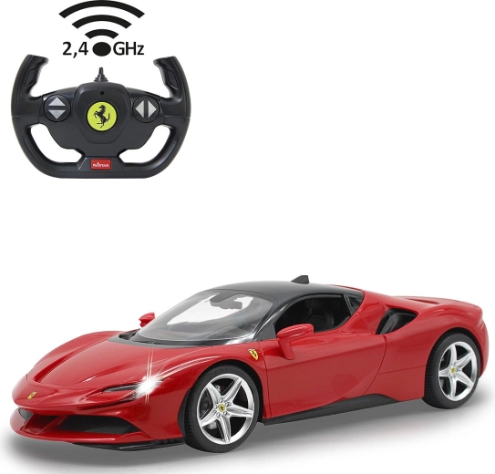 Mașină RC Jamara Ferrari SF90 Stradale 1:14, roșie - 1 bucată