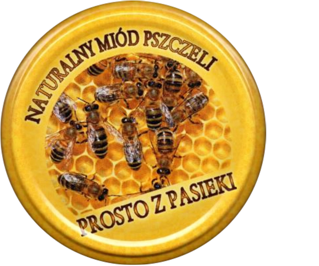 Set de capace pentru borcane FI 82 „MIÓD PSZCZOŁA” – 10 buc.