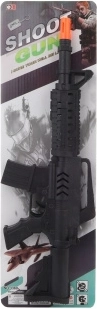 Pistol mitralieră din plastic pentru copii – negru, 40 cm