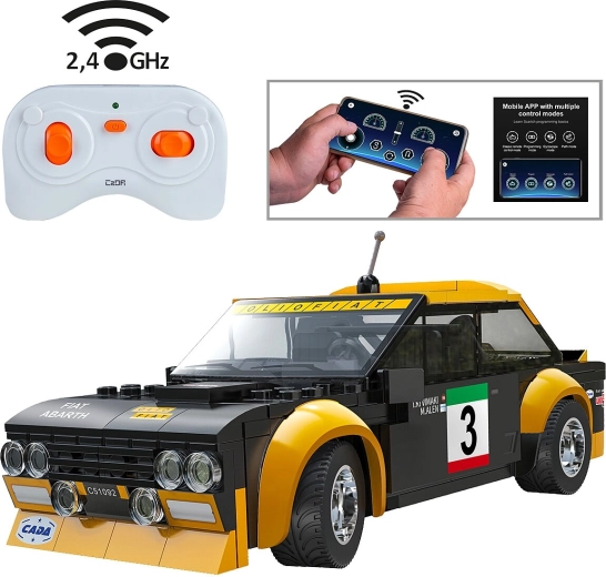 Set de construcție CaDA Fiat Abarth 131 cu telecomandă 1:20