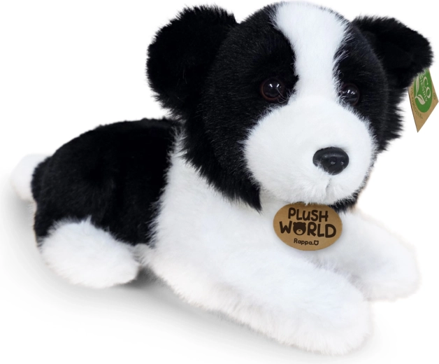 Câine border collie de pluș 22 cm, ecologic, Plush World
