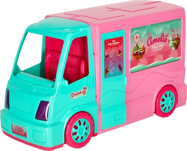 Bucătăria de joacă - camionetă alimentară de înghețată 21 piese