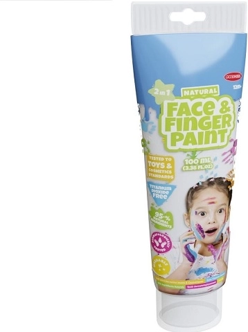 Boti Natural vopsea albă naturală pentru pictură cu degetele și pentru față 2în1 100 ml