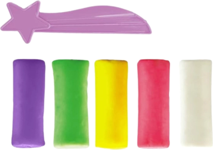 Cinci culori intense de plastilină