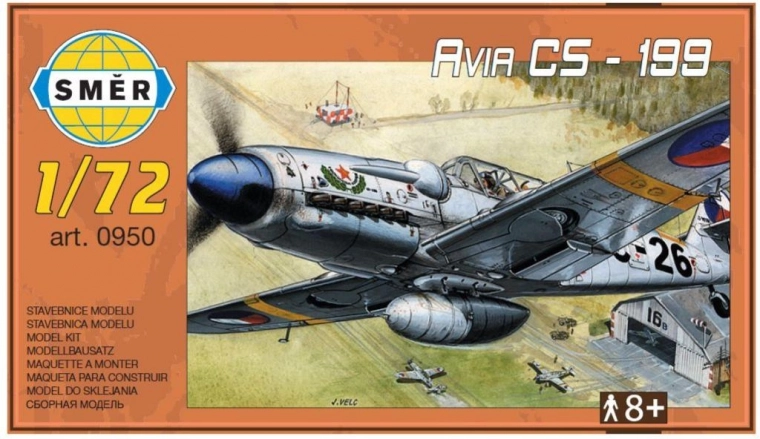 model de avion avia cs-199 plastic 1:?? 13,7 × 12,6 cm