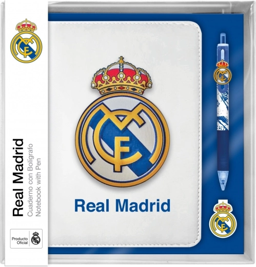 Set caiet cu stilou 10 culori REAL MADRID