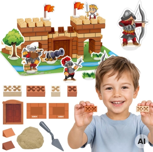Woopie set de construcție castel cu cărămizi - 1 bucată
