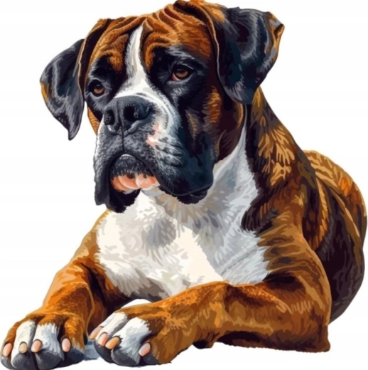 Pictură cu diamante boxer 30 × 40 cm
