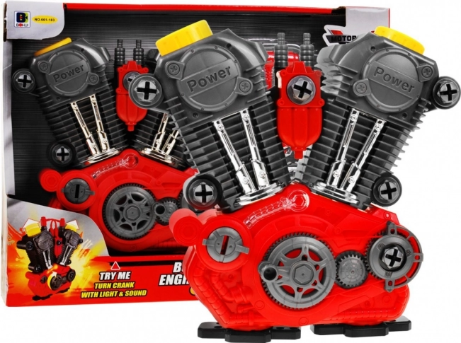 Motor interactiv asamblabil pentru copii 3+ cu unelte