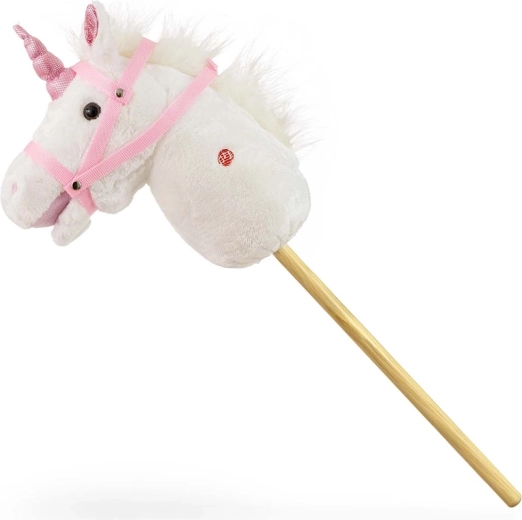 Căluț pe băț unicorn Milly Mally alb - 1 bucată