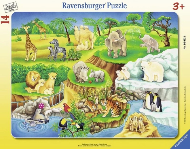 Puzzle 14 elemente Vizită la zoo
