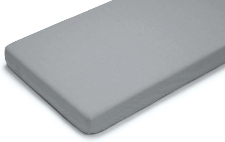 Cearșaf cu elastic din jerseu Petite&Mars Soft Dream, 120 × 60 cm, gri