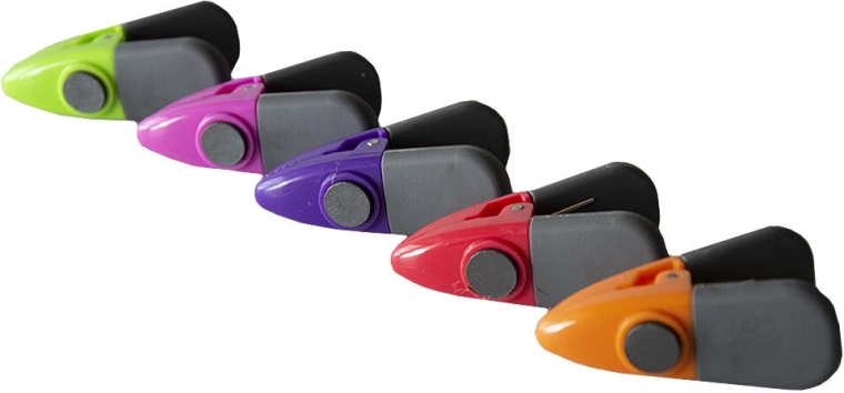 Clame magnetice pentru frigider – mix de culori, 5 buc.