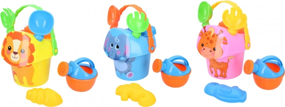 Set de nisip pentru copii, 7 piese, găleată 15 cm