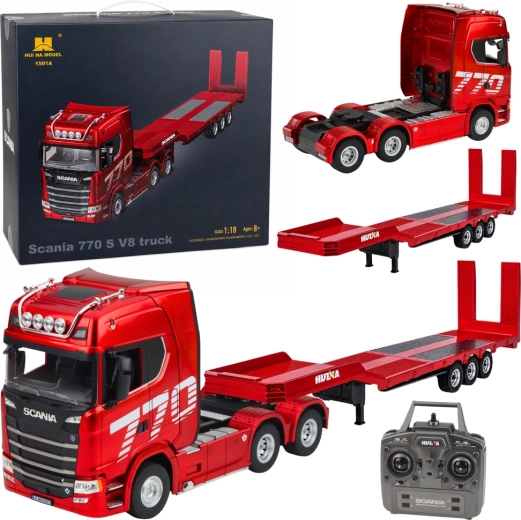 Camion RC Scania 770S cu remorcă Huina 1:18 - 1 bucată