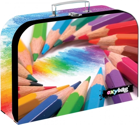 Cufăraș din carton laminat pentru copii – Creioane colorate, 34 cm