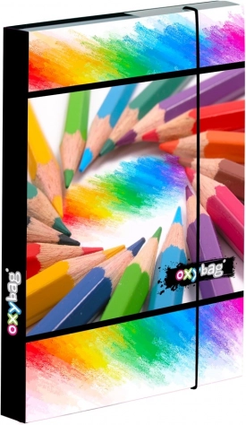 Cutie pentru caiete A4 creioane colorate cu elastic