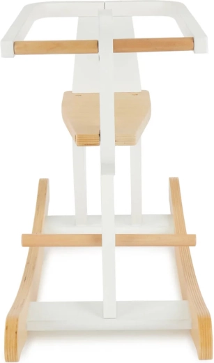 Cal de lemn cu balansoar Bieco cu cadru de siguranță