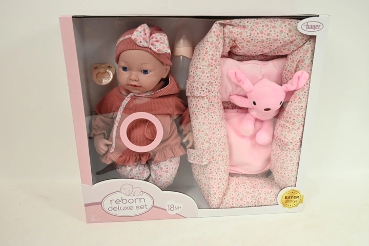 Păpușă Reborn Bayer 38 cm cu portbebe