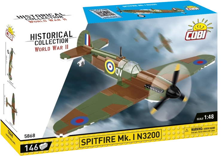 Cobi Spitfire Mk. I N3200 set de construcție 1:48 (146 piese)