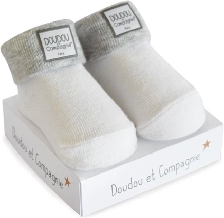 Set cadou DOUDOU – șosete universale pentru bebeluși 0–6 luni