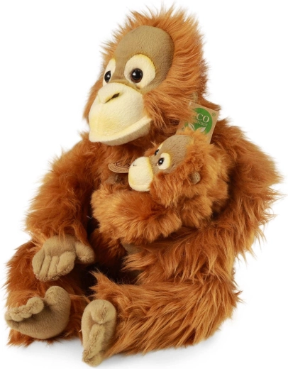 Rappa urangutan de pluș cu pui 28 cm ECO-FRIENDLY