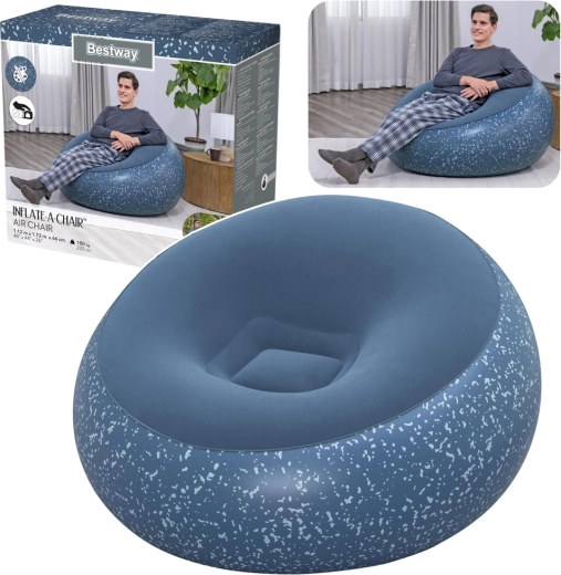 Fotoliu gonflabil Bestway Inflate-A-Chair albastru