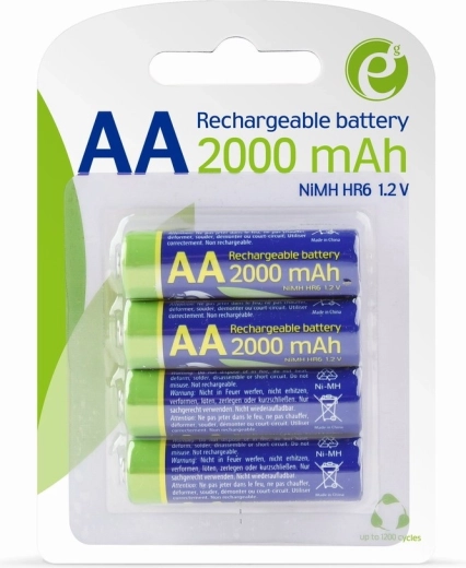 Acumulatori AA NiMH 2000 mAh preîncărcați – blister 4 buc.