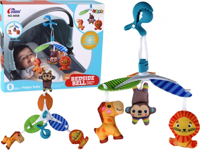 Carusel pentru copii cu animăluțe pe clips