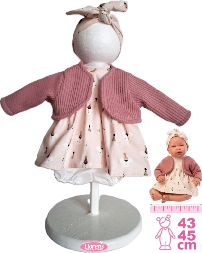 Hăinuță pentru păpușa bebeluș New Born Llorens 43–45 cm